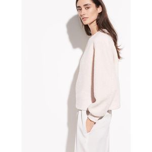 Vince soft baby blush pink cozy fleece faux shearling pullover sweater